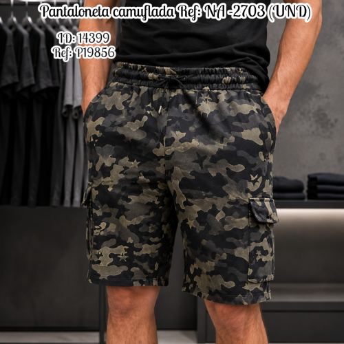 Pantaloneta camuflada Ref: NA -2703  (UND)