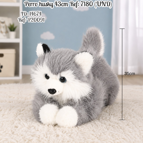 Perro husky 43cm  Ref: 7180 (UND)