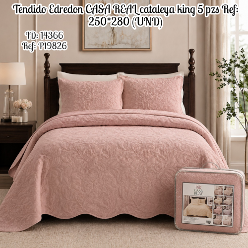 Tendido Edredon king 5 pzs ref cataleya Ref: 250*280 (UND)