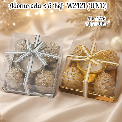 Adorno vela x 5 Ref: W2421 (UND)