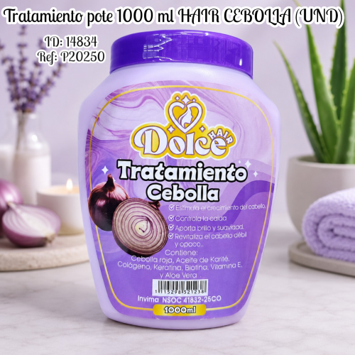 Tratamiento pote 1000 ml HAIR CEBOLLA (UND)