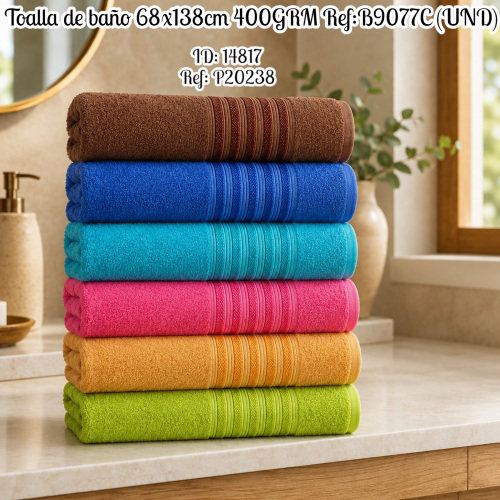 Toalla de baño 68x138cm 400GRM Ref:B9077C (UND)