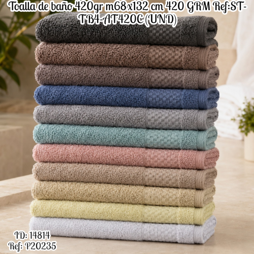 Toalla de baño 420gr m68x132 cm 420 GRM Ref:ST-TB4-AT420C (UND)