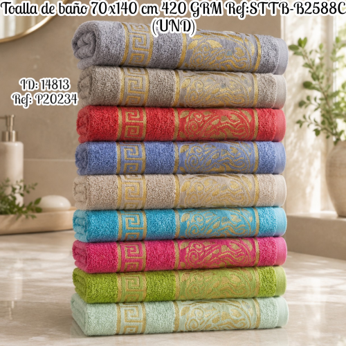 Toalla de baño 70x140 cm 420 GRM Ref:STTB-B2588C (UND)