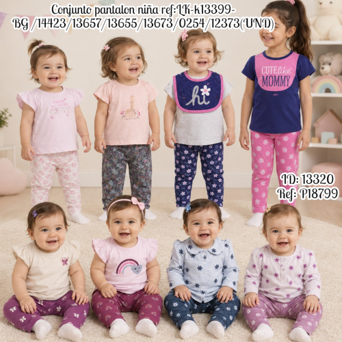 Conjunto pantalon niña ref:LK-k13399-BG (UND)