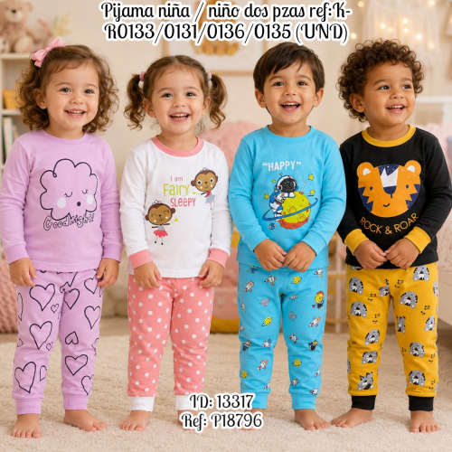 Pijama niña dos pzas ref:LK-k12373-G (UND)