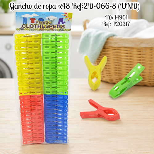 Gancho de ropa x48 Ref:2D-066-8 (UND)