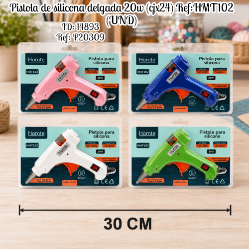 Pistola de silicona delgada 20w (cjx24) Ref:HMT102 (UND)