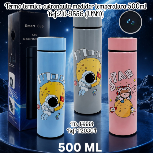 Termo termico astronauta medidor temperatura 500ml Ref:2D-9556 (UND)