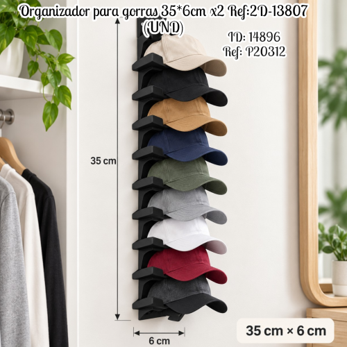 Organizador para gorras 35*6cm x2 Ref:2D-13807 (UND)