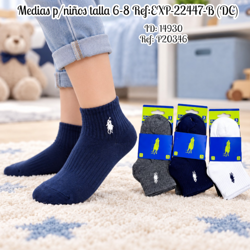 Medias p/niños talla 6-8 Ref:EXP-22447-B (DC)