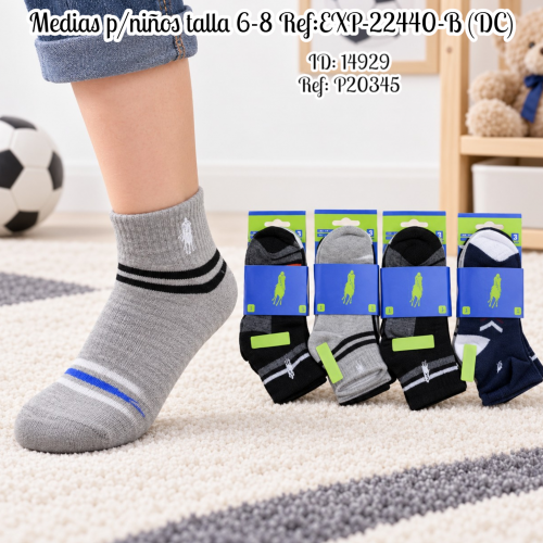Medias p/niños talla 6-8 Ref:EXP-22440-B (DC)