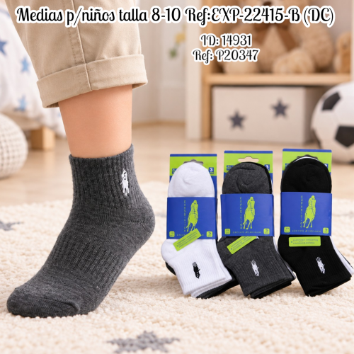 Medias p/niños talla 8-10 Ref:EXP-22415-B (DC)