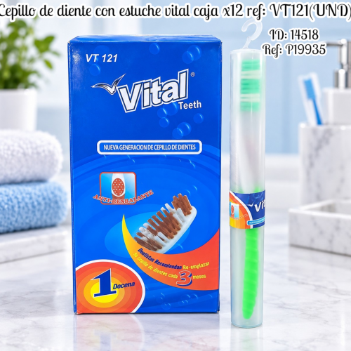 Porta cepillo con estuche vital caja x12 ref: VT121(UND)