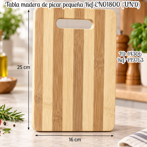 Tabla madera de picar pequeña Ref:EN01800 (UND)