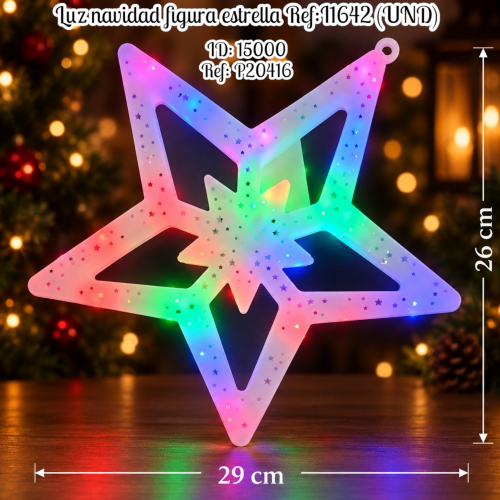 Luz navidad figura estrella Ref:I1642 (UND)