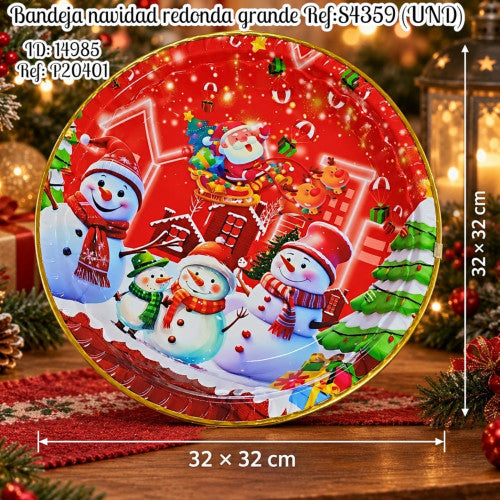 Bandeja navidad redonda grande Ref:S4359 (UND)