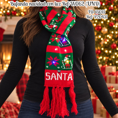 Bufanda navidad con luz Ref:W062 (UND)