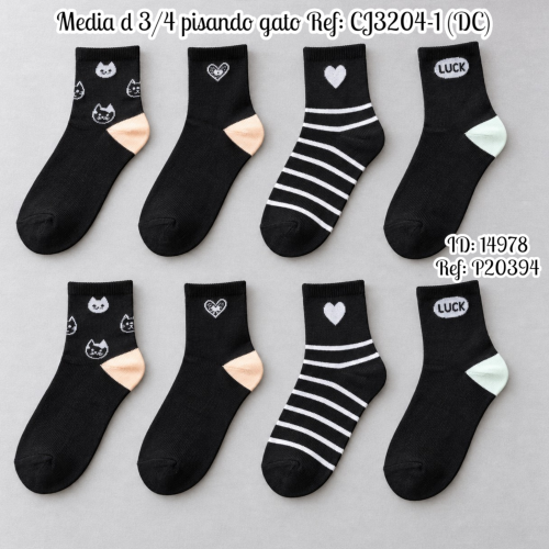 Media d 3/4 pisando gato al por mayor – Ref. CJ3204-1