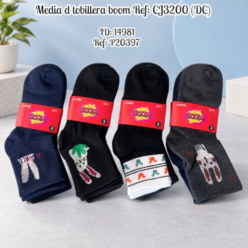 Media d tobillera boom al por mayor – Ref. CJ3200
