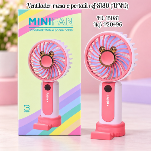 Ventilador mesa o portatil ref:S180 (UND)