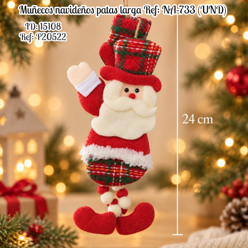 Muñecos navideños patas larga Ref: NA-733 (UND)