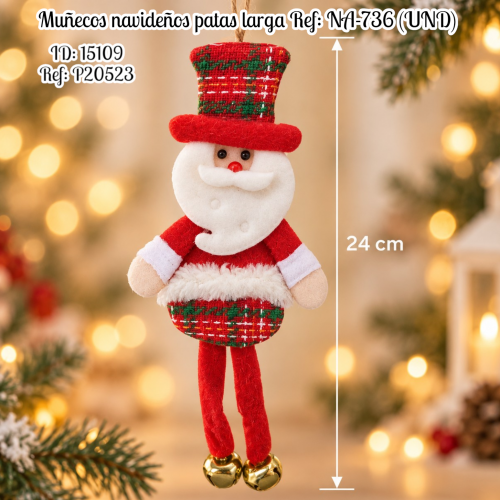 Muñecos navideños patas larga Ref: NA-736 (UND)