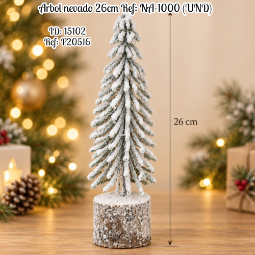 Arbol nevado 26cm Ref: NA-1000 (UND)