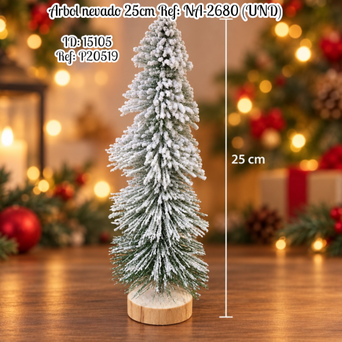 Arbol nevado 25cm Ref: NA-2680 (UND)