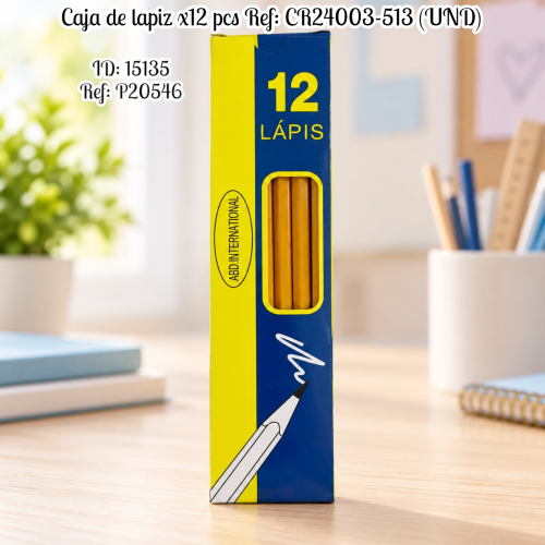 Caja de lapiz x12 pcs Ref: CR24003-513 (UND)