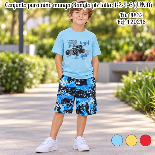 Conjunto para niño manga Rangla ptx talla: al por mayor – Ref. 1-2-4-6