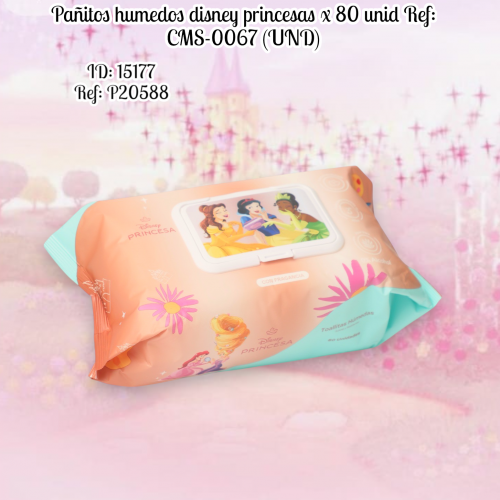 Pañitos humedos disney princesas x 80 unid Ref: CMS-0067 (UND)
