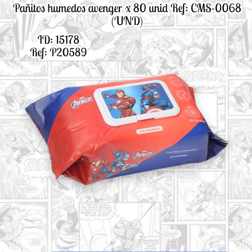 Pañitos humedos avenger x 80 unid Ref: CMS-0068 (UND)