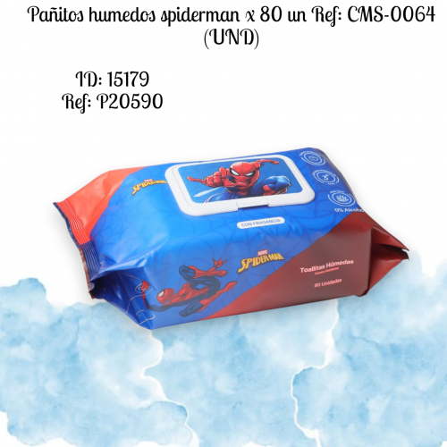 Pañitos humedos spiderman x 80 un Ref: CMS-0064 (UND)
