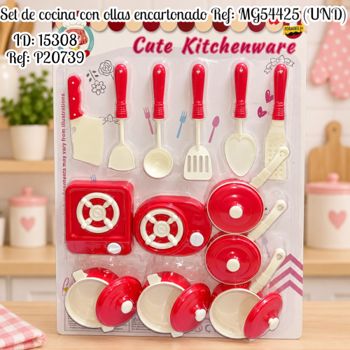 Set de cocina con ollas encartonado Ref: MG54425 (UND)