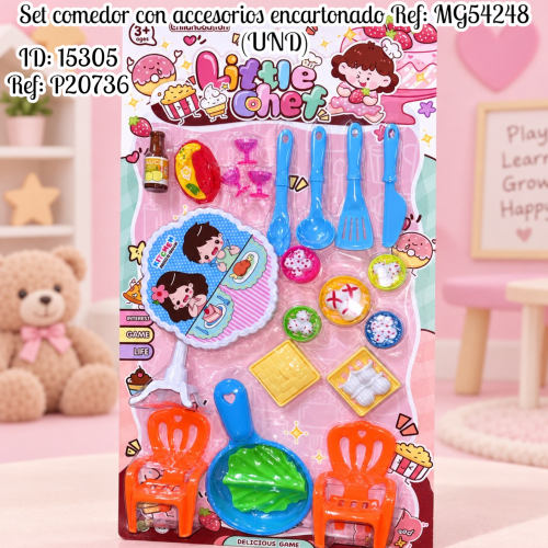 Set comedor con accesorios encartonado Ref: MG54248 (UND)