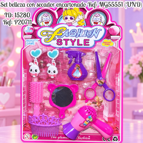 Set belleza con secador encartonado Ref: MG55551 (UND)
