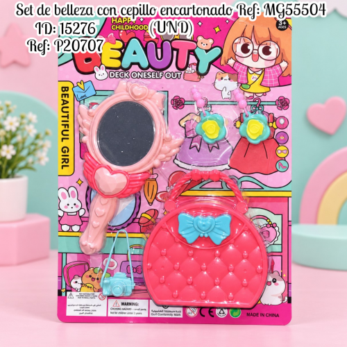 Set de belleza con cepillo encartonado Ref: MG55504 (UND)