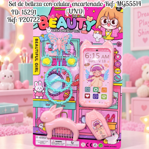 Set de belleza con celular encartonado Ref: MG55514 (UND)