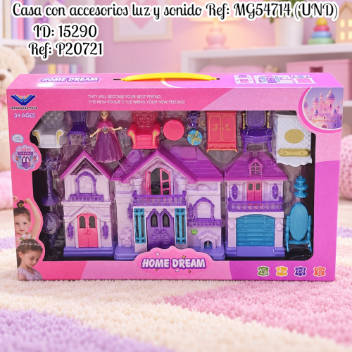 Casa con accesorios luz y sonido Ref: MG54714 (UND)