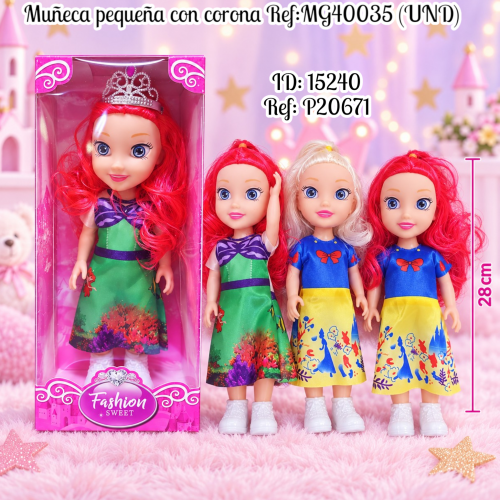 Muñeca pequeña con corona Ref:MG40035 (UND)