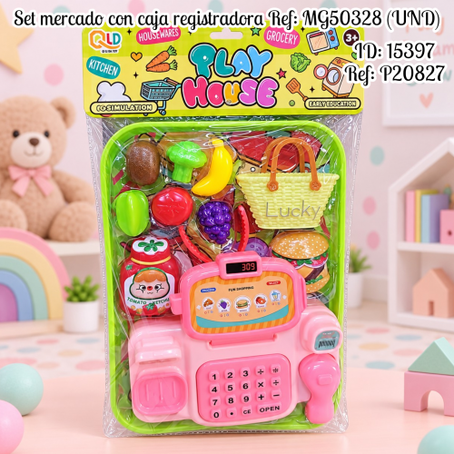 Set mercado con caja registradora Ref: MG50328 (UND)