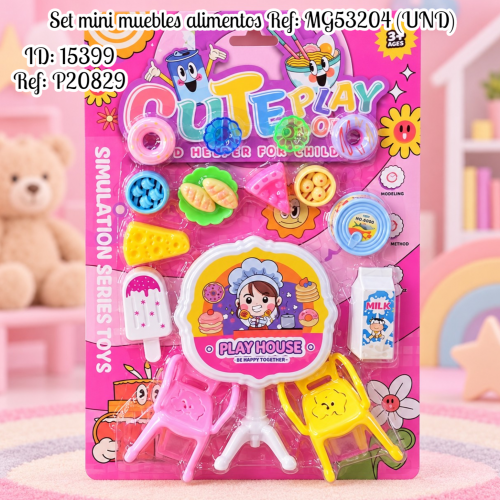 Set mini muebles alimentos Ref: MG53204 (UND)