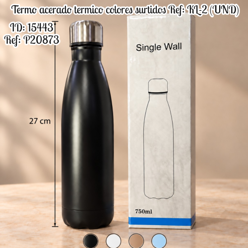 Termo acerado termico colores surtidos Ref: KL-2 (UND)