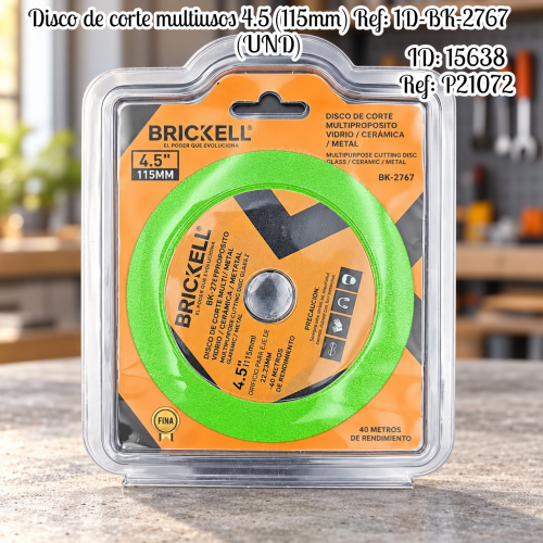 Disco de corte multiusos 4.5 (115mm) Ref: 1D-BK-2767 (UND)