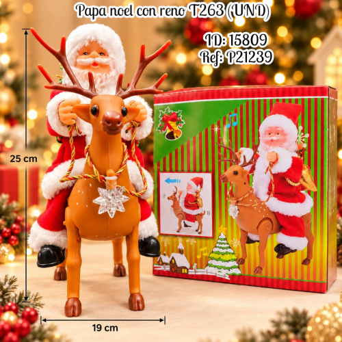 Papa noel con reno T263 (UND)