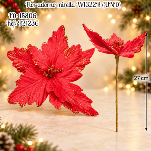 Flor adorno mirella W1322R (UND)