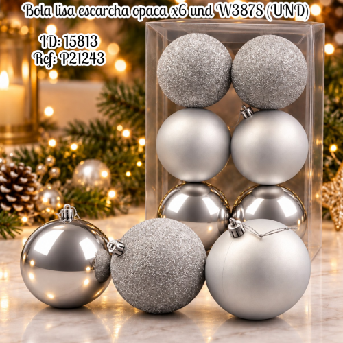 Bola lisa escarcha opaca x6 und W387S (UND)