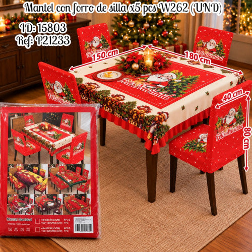 Mantel con forro de silla x5 pcs W262 (UND)