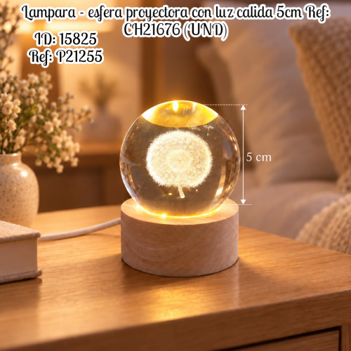 Lampara - esfera proyectora con luz calida 5cm Ref: CH21676 (UND)